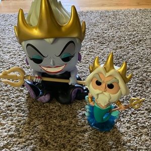 Funko Pop Ursula 10 inch and King Triton